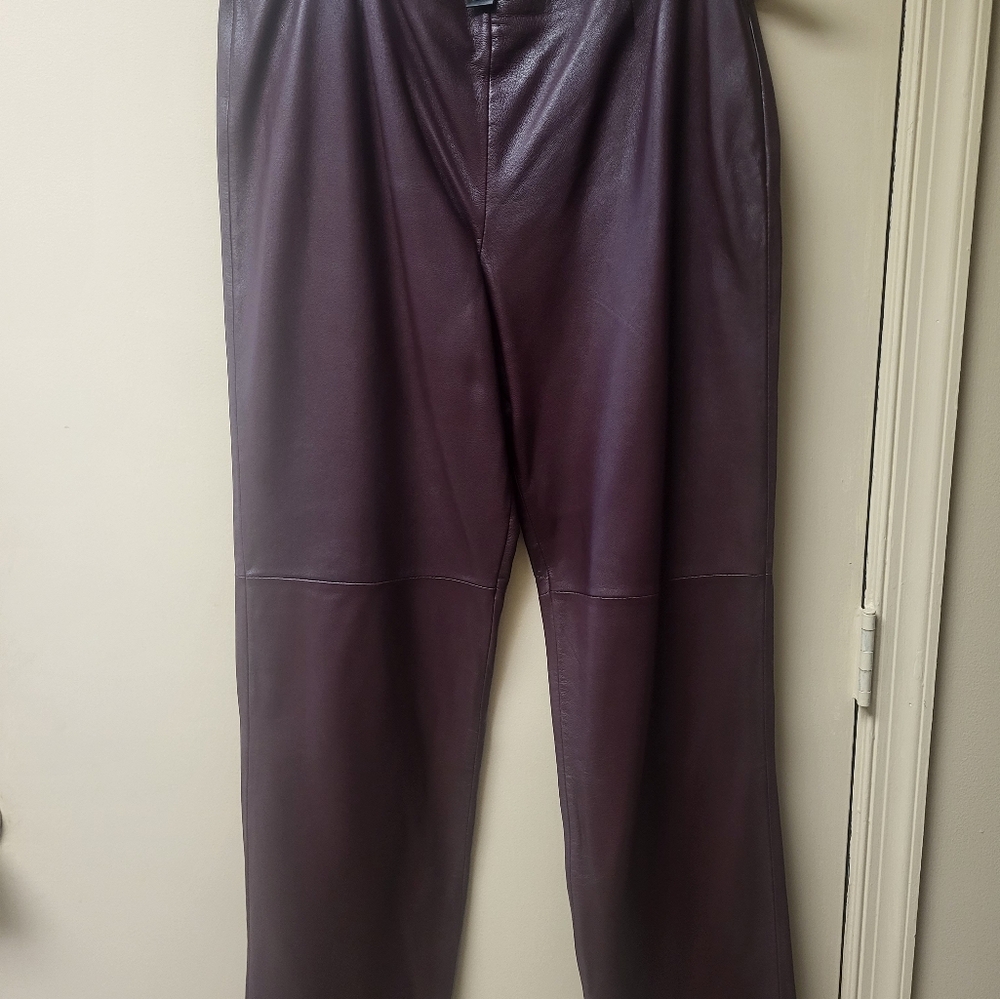 Leather slacks